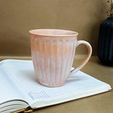 Handcrafted Flamingo Pink Ceramic Coffee Mug Set Of 2 - 350ml Each | Ceramic Mugs For Coffee, Tea, Milk - Microwave Safe & Dishwasher Safe